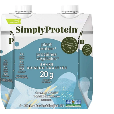 Ready-To-Drink Vanilla Plant Protein Shake, High Protein, Low Sugar, Dairy Free