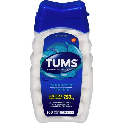 Tums Extra Strength Peppermint 100 count