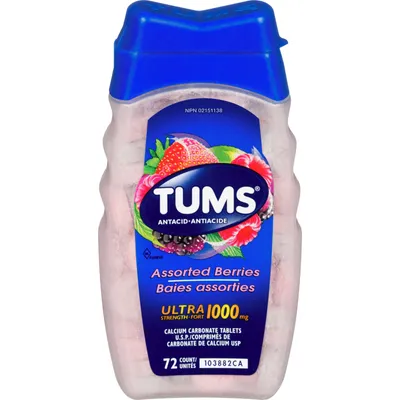 Tums Ultra Assorted Berry 72 count