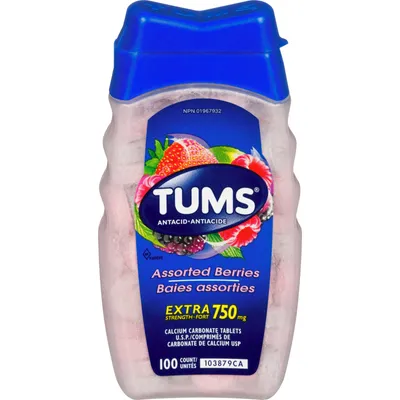 Tums Extra Strength Assorted Berry 100 count