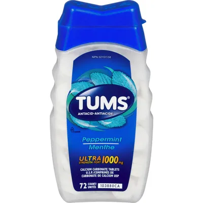 Tums Ultra Peppermint 72 count