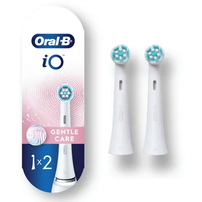 Oral-B iO Gentle Care Replacement Heads, Electric Toothbrush Brush Heads, White, 2 Count