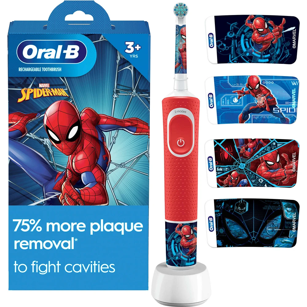 Kids Electric Toothbrush featuring Marvel's Spiderman, for Kids 3+