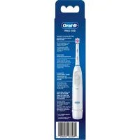 Oral-B Pro 100 3D White, Battery Toothbrush, White