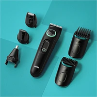 All-In-One Style Kit Series 3 3460, 6-in-1 Trimmer for Men with Beard Trimmer, Ear & Nose Trimmer, Hair Clippers & More, Ultra-Sharp Blade, 40 Length Settings, Rechargeable 50-minute Battery Cordless Runtime and Washable