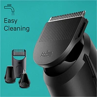 All-In-One Style Kit Series 3 3460, 6-in-1 Trimmer for Men with Beard Trimmer, Ear & Nose Trimmer, Hair Clippers & More, Ultra-Sharp Blade, 40 Length Settings, Rechargeable 50-minute Battery Cordless Runtime and Washable