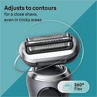 Electric Shaver for Men, Series 7 7171cc, Wet & Dry Shave, Turbo & Gentle Shaving Modes, Waterproof Foil Shaver, Engineered in Germany, Clean & Charge SmartCare Center included, with Precision Trimmer, Space Grey