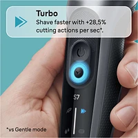 Electric Shaver for Men, Series 7 7171cc, Wet & Dry Shave, Turbo & Gentle Shaving Modes, Waterproof Foil Shaver, Engineered in Germany, Clean & Charge SmartCare Center included, with Precision Trimmer, Space Grey