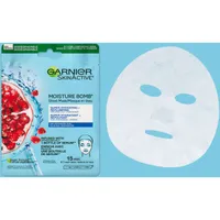 SkinActive Moisture Bomb Super Hydrating Replumping Sheet Mask with Hyaluronic Acid + Pomegranate