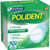 Polident 3 Minute Daily Denture Cleaner 40 Denture Tablets