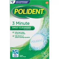 Polident 3 Minute Daily Denture Cleaner 96 Denture Tablets