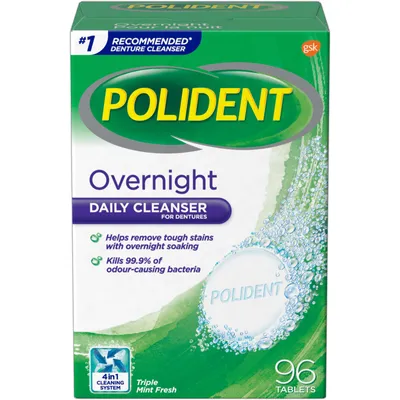 Polident Overnight, 96 count