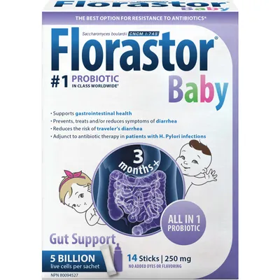 Florastor Baby Probiotic, Baby Gut Health Support, No Added Dyes or Flavoring