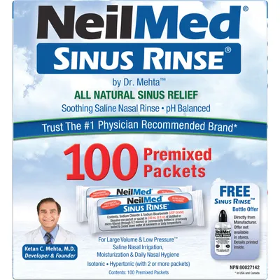 NeilMed Sinus Rinse Refills 100