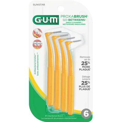 GUMProxabrush , Angle Cleaner, Tight - 6ct