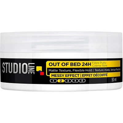 Hair Paste, Reworkable Flexible Hold, Studio Line 24H Out of Bed Putty