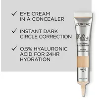 True Match Eye Cream Concealer, Formulated with 0.5%  Hyaluronic Acid