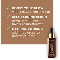 Sublime Bronze Self Tanning Drops Face Serum with Hyaluronic Acid, Fragrance Free, Natural Tan