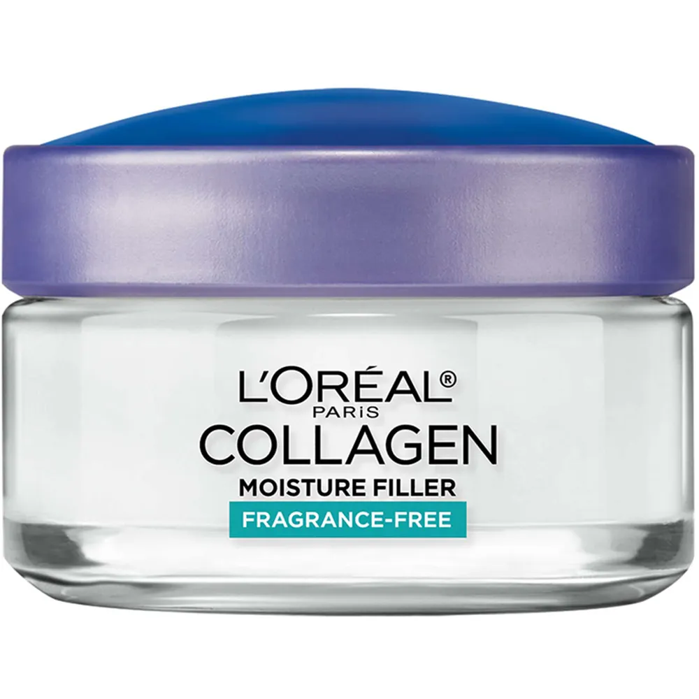 L'Oréal Paris Anti Aging Face Moisturizer Day Cream with Collagen, Fragrance  Free