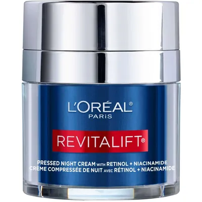 Night Face Moisturizer with Retinol, Niacinamide, Revitalift Triple Power LZR Pressed Cream