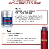 Night Face Moisturizer with Retinol, Niacinamide, Revitalift Triple Power LZR Pressed Cream