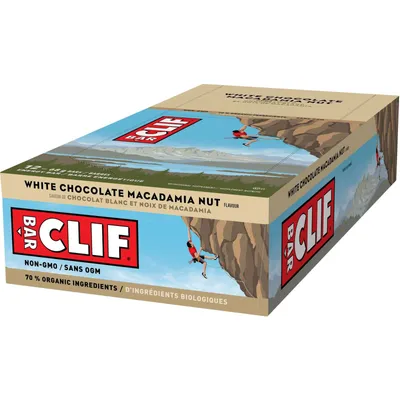 CLIF BAR - Energy Bars - White Chocolate Macadamia Flavour - (68 Gram Protein Bars, 12 Count)