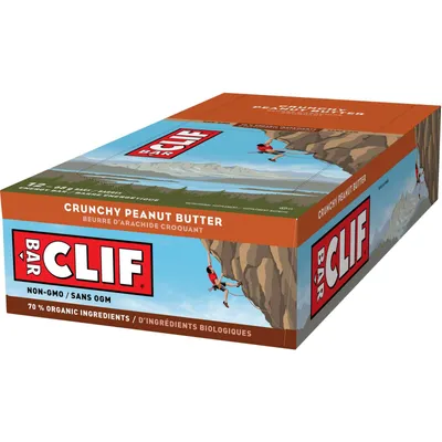 CLIF BAR - Energy Bars - Crunchy Peanut Butter - (68 Gram Protein Bars, 12 Count)