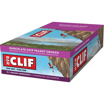 CLIF BAR - Energy Bars - Chocolate Chip Peanut Crunch - (68 Gram Protein Bars, 12 Count)