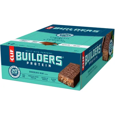 CLIF BUILDERS™  - Protein Bars - Chocolate Mint - (68 Gram Non-GMO Bars, 12 Count)