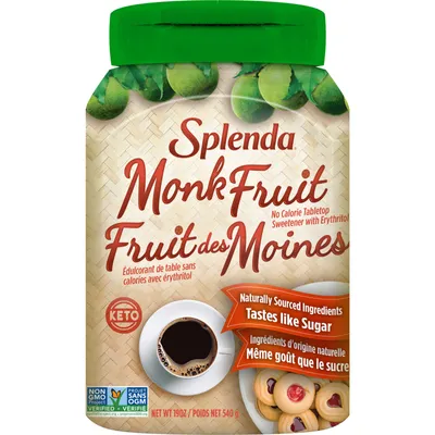 Splenda Monk Fruit Zero Calorie Sweetener Jar - 540g