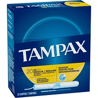 Tampax Cardboard Applicator Tampons Regular Absorbency, Unscented, 20 Count