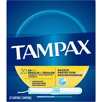 Tampax Cardboard Applicator Tampons Regular Absorbency, Unscented, 20 Count