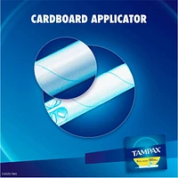 Tampax Cardboard Applicator Tampons Regular Absorbency, Unscented, 20 Count