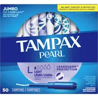 Pearl Tampons Light Absorbency