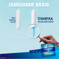 Tampax Pearl Tampons, Light/Regular Absorbency with LeakGuard Braid, Duo Pack, Unscented, 34 Count