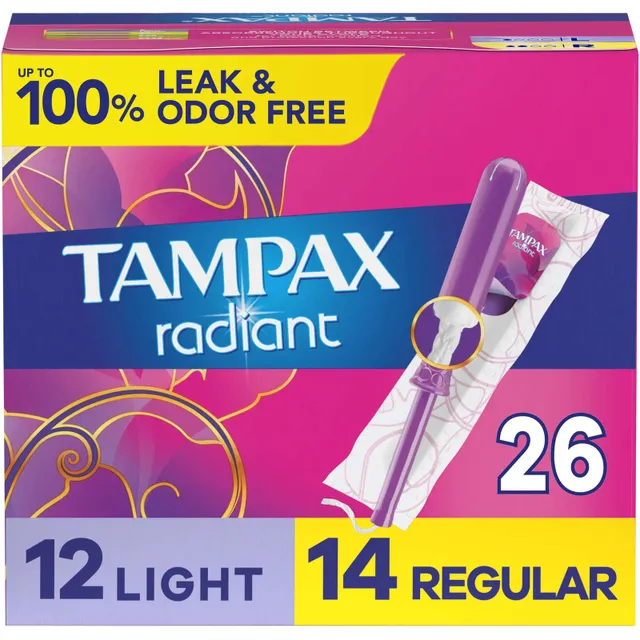 Tampax Pearl Tampons, Triple Pack with Super/Super Plus/Ultra Absorbency,  34 count