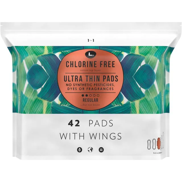 Chlorine Free Ultra Thin Pads Super Absorbency, 42 Count