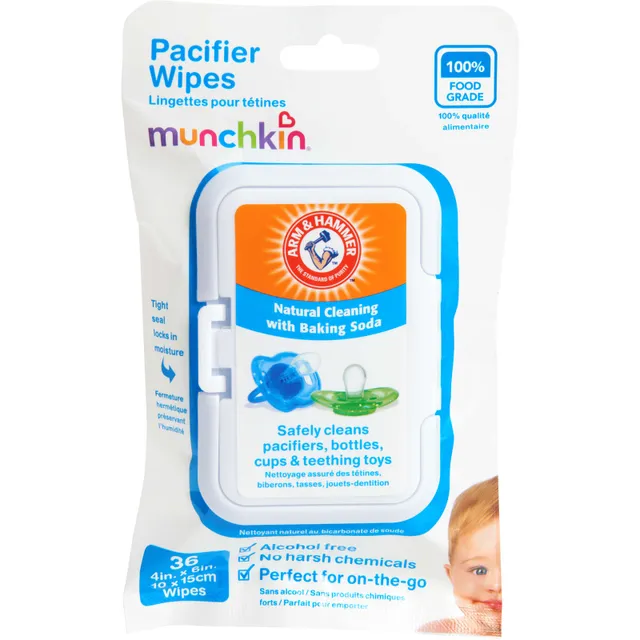 Munchkin 72 Pack Arm and Hammer Pacifier Wipes, White