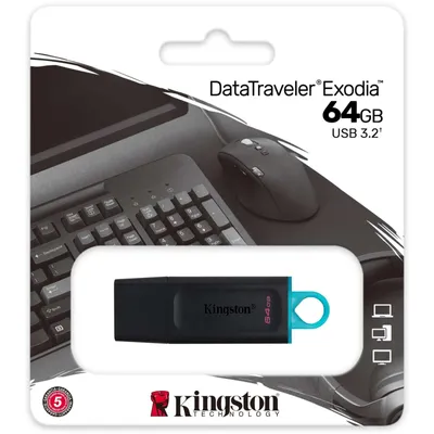 DataTraveler Exodia 64GB USB 3.2 Flash Drive