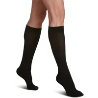 Sea Island Cotton Compression Socks, Women, Black