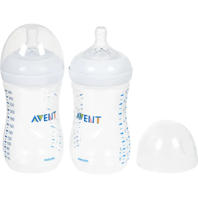 Avent Natural Baby Bottles, Clear, 4oz, 2pk, SCF010/27