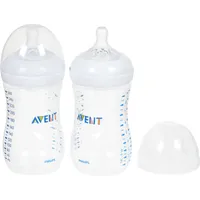 Philips AVENT Natural Baby Bottle, Clear, 9oz, 3 pack, SCF013/37 