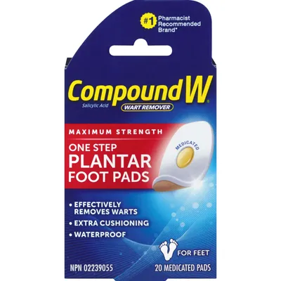 Compound W Maximum Strength One Step Plantar Foot Pads