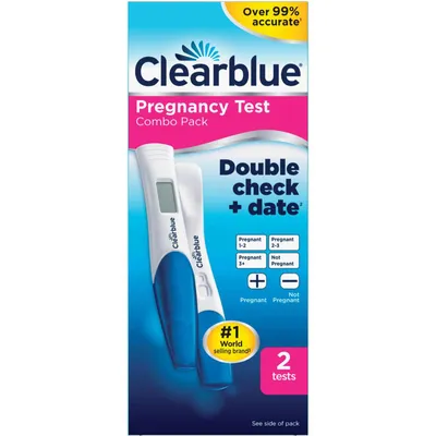 Pregnancy Test Double-Check and Date Combo Pack, Value Pack, 2ct