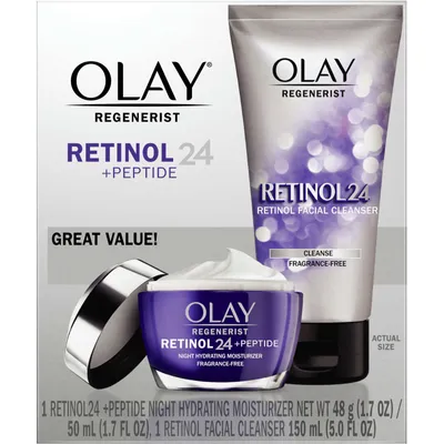 Retinol 24 Duo Pack, Cleanser 5.0 Fl Oz, Moisturizer