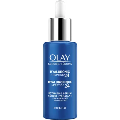 Olay Hyaluronic + Peptide 24 Serum, Fragrance-Free
