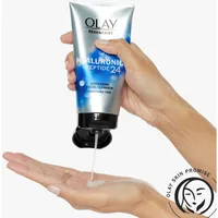 Olay Regenerist Hyaluronic + Peptide 24 Duo Pack, Face Wash 5 fl oz, Gel Face Moisturizer 1.7 oz
