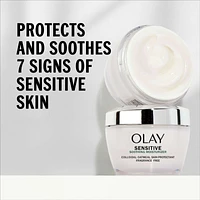 Sensitive Face Moisturizer Cream, Fragrance Free Soothing Skin Care Treatment with Colloidal Oatmeal