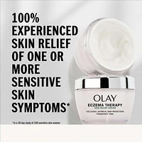 Sensitive Eczema Therapy Face Moisturizer Skin Relief Cream, Fragrance-Free Care Treatment with Colloidal Oatmeal