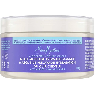 Aloe Butter Scalp Moisture Pre-Wash Masque with Vitamin B3 for hydrated scalp & stronger, moisturized hair